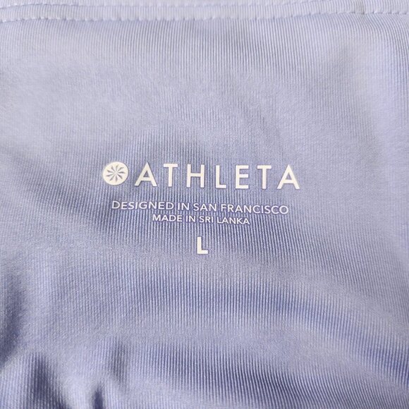 Athleta‎ Cross Train 7/8 Paddle Leggings Womens L Blue Colorblock Athletic - Picture 3 of 9